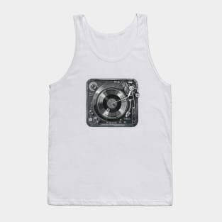 Turntable (Gray Colorway) Analog / Music Tank Top